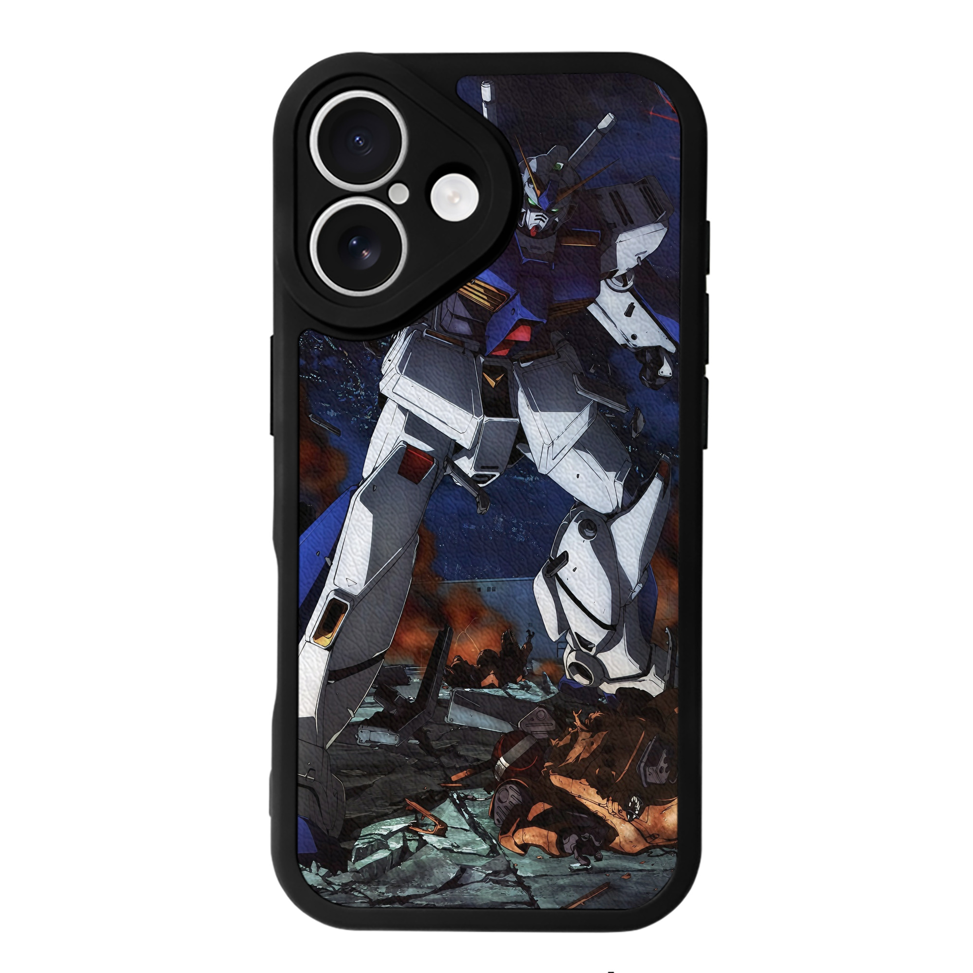 （画像用） 機動戦士ガンダム Mobile Suit Gundam 【iPhone 16シリーズ対応】シリコンスマホケース（レザー調） 材質：シリコン